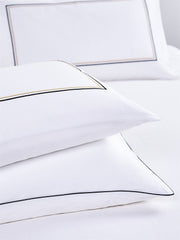 Hotel Double Brown Lines Embroidery Bedding