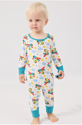 Customized Bulk Bamboo Baby Back-Opening Jumpsuit