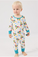 Mono de bebé de bambú personalizado al por mayor con abertura en la espalda