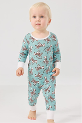 Customized Bulk Bamboo Baby Back-Opening Jumpsuit