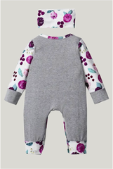 Bamboo Fiber Baby Sleepsuits Headband Soft Skin-Friendly Breathable Baby Girl Jumpsuit