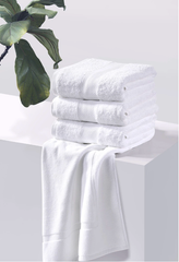 White Dobby Bath Towels