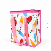 Reusable Insulated Laminated Non Woven Cooler Tote Bag, Cartoon Printed Thermal Lunch Bag with Zipper for Food Storage, Shopping & Picnic