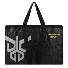 Black Laminated PP Woven Tote Bag, Large Anime IP Graphic Printed Reusable Shopping Bag, Heavy Duty Waterproof Woven Gift Tote for Merchandise