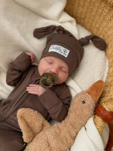 Cuddly Double Knot Cap in Chocolate