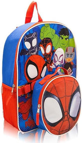 OEM & ODM licensed IP bag factory for Fast Forward Spider-Man 15 inch kids backpack & insulated lunch box set