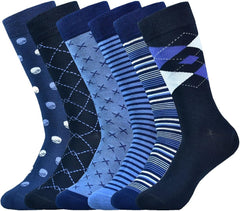 OEM & ODM sock factory for 6-pack bamboo men’s crew dress socks with business casual patterns