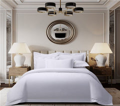 Hotel Double Brown Lines Embroidery Bedding