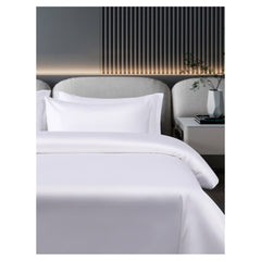 Hotel White Satin Bedding Set