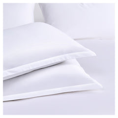 Hotel White Satin Bedding Set