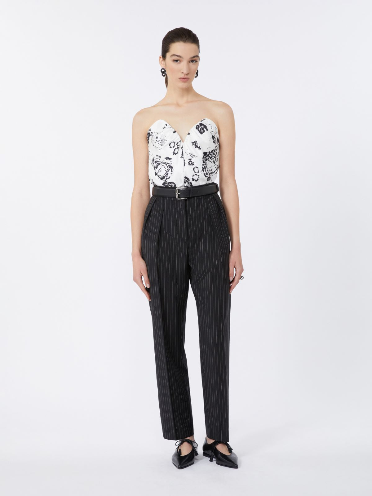 Printed silk corset top manufacturer
