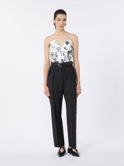 Printed silk corset top manufacturer