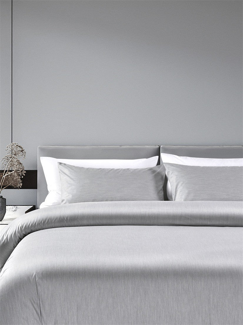 Hotel White Satin Bedding Set