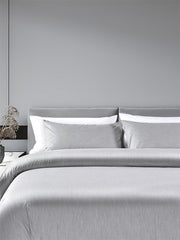 Hotel White Satin Bedding Set