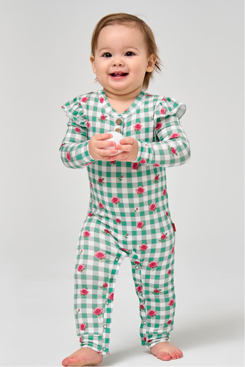 Customized Bulk Bamboo Ribbed Baby Jumpsuit