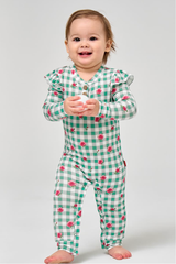 Customized Bulk Bamboo Ribbed Baby Jumpsuit