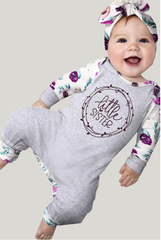 Bamboo Fiber Baby Sleepsuits Headband Soft Skin-Friendly Breathable Baby Girl Jumpsuit