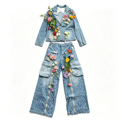 Distressed Denim Cargo Pants, Wide Leg Baggy Jeans with Side Zippers, Light Blue Washed Streetwear Trousers, Unisex Y2K Grunge Aesthetic, Multi-Pocket Utility Pants