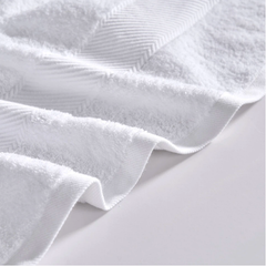 White Dobby Bath Towels