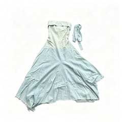 Bleached Denim Strapless Bridal Dress