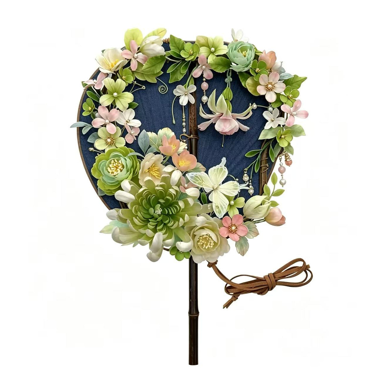 Denim Wedding Hand Fan | Rustic Western Bridal Fan, Vintage Denim Romantic Accessory for Country Wedding, Bridal Shower & Wedding Photoshoot