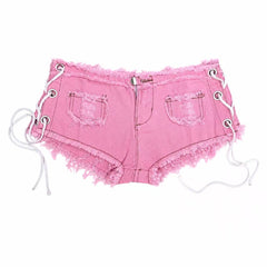 Pink Denim Bridal Panties with Wildflowers | Cowgirl Bride Lingerie | Western Wedding Underwear | Bridal Boudoir Gift | Something Pink