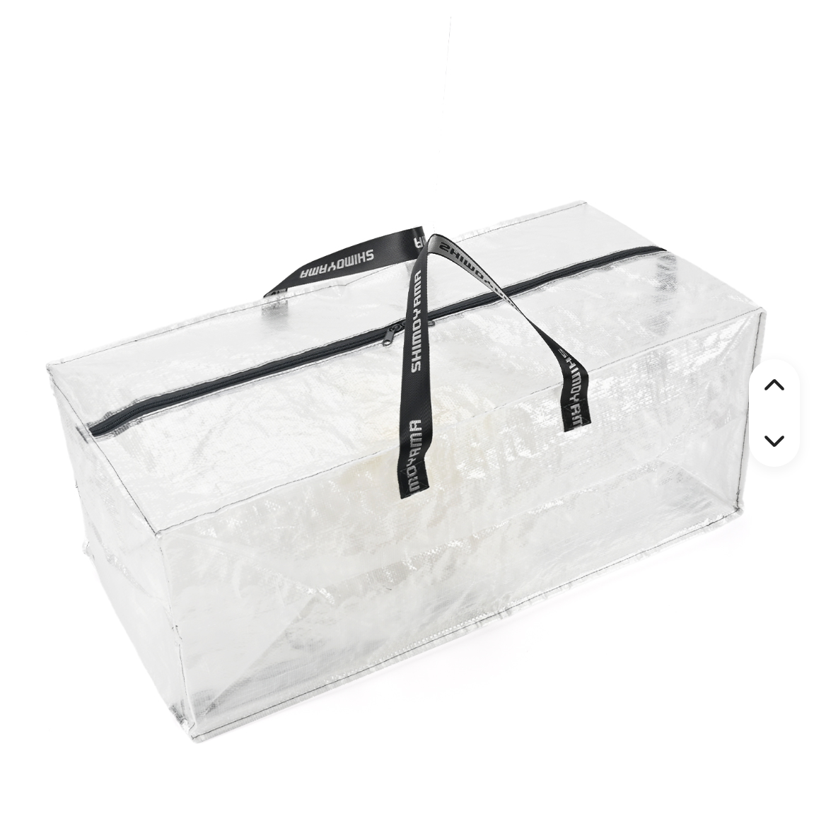 Transparent Woven PVC Storage Bag, Large Capacity Quilt Clothes Organizer Bag with Zipper and Printed Webbing Handles, Dustproof Moving Storage Tote