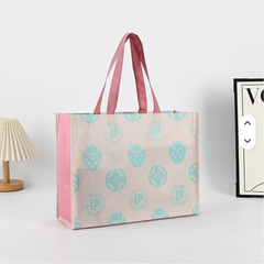 Laminated Non Woven Tote Bag, Custom Printed Nonwoven Shopping Bag, Reusable Waterproof Gift Tote Bag With Reinforced Handles
