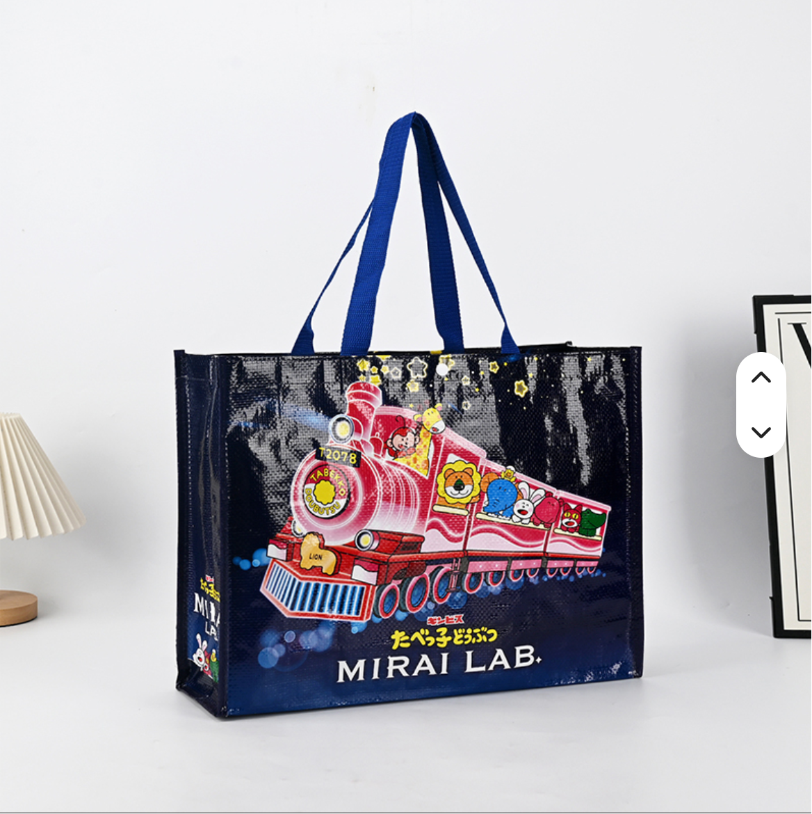 PVC Tote Bag, Custom Cartoon Anime Printed PVC Shopping Tote Bag, Waterproof Glossy PVC Gift Handbag with Webbing Handles