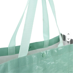 Laminated PP Woven Tote Bag, Cute Cartoon Fruit Printed Reusable Shopping Bag With Snap Button, Waterproof Heavy Duty Woven Gift Tote