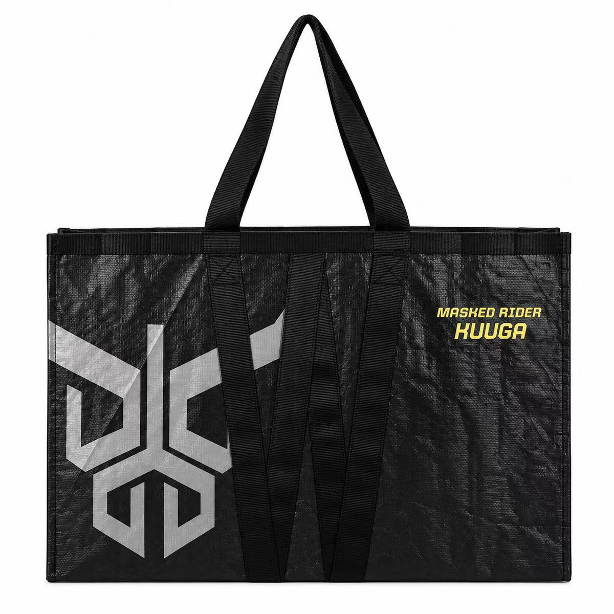 Black Laminated PP Woven Tote Bag, Large Anime IP Graphic Printed Reusable Shopping Bag, Heavy Duty Waterproof Woven Gift Tote for Merchandise