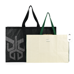Black Laminated PP Woven Tote Bag, Large Anime IP Graphic Printed Reusable Shopping Bag, Heavy Duty Waterproof Woven Gift Tote for Merchandise