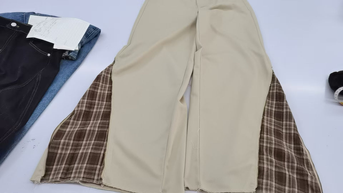 Khaki patchwork jeans20260324