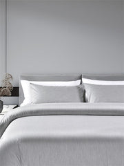 Hotel White Satin Bedding Set