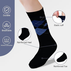 OEM & ODM sock factory for 6-pack bamboo men’s crew dress socks with business casual patterns