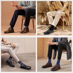 OEM & ODM sock factory for 6-pack bamboo men’s crew dress socks with business casual patterns