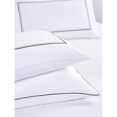 Hotel Double Brown Lines Embroidery Bedding
